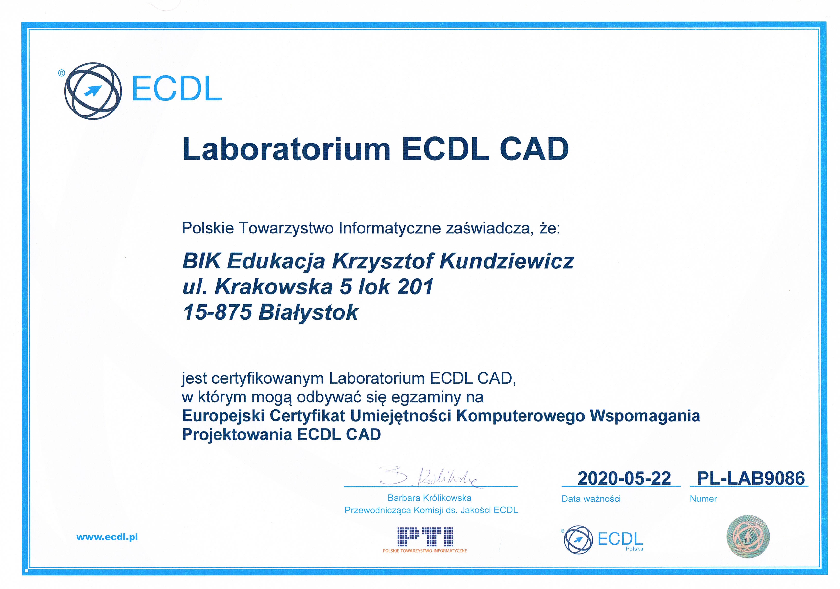 ECDL CAD lab 2020 05 22